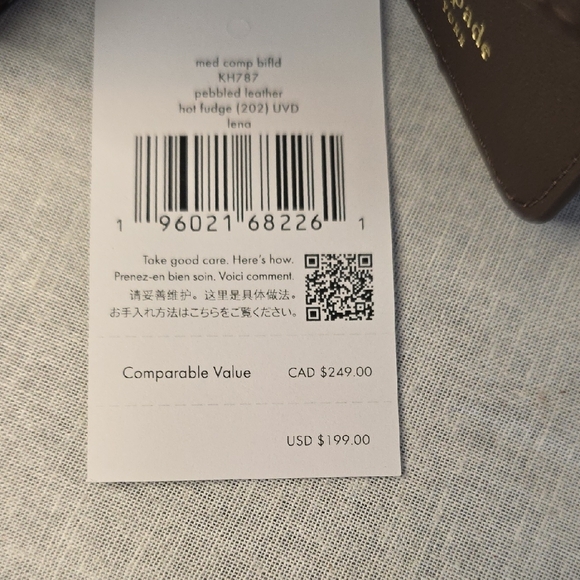 Kate Spade Lena Chocolate Pebbled Leather Wallet - Picture 6 of 6